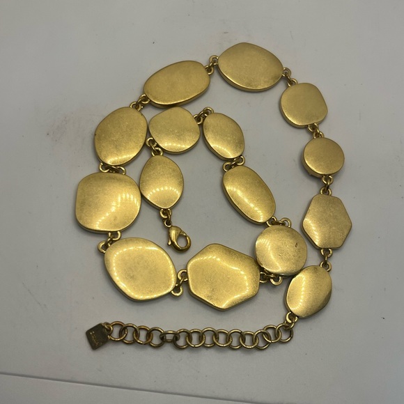 MMA The Met Store Ancient Mixed Motifs Glass Statement Necklace gold tone blue - Picture 11 of 16